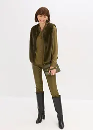 Bluse i lett sateng, bonprix