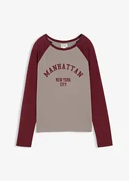 Langermet jerseytopp, bonprix