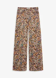 Wide Leg-stretchbukse med bomull, bonprix