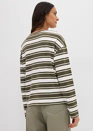 Oversized, langermet topp i 100% bomull, bonprix