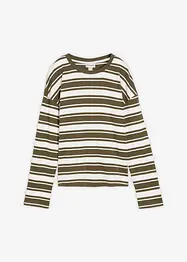 Oversized, langermet topp i 100% bomull, bonprix