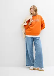 Oversized sweatshirt i bomullsmiks, bonprix