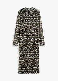 Midikjole i myk mesh, bonprix