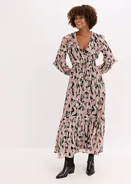 Chiffonkjole med volanger, bonprix