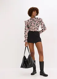 Chiffonbluse med volanger, bonprix