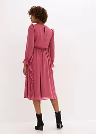 Chiffonkjole med volanger, bonprix