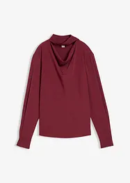 Topp i blusemateriale med lett glans, bonprix