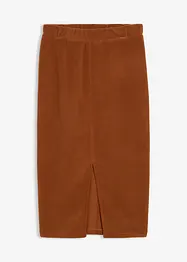 Midiskjørt i polarfleece, bonprix