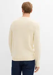 Grovstrikket genser med flettemønster, bonprix