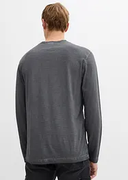 Langermet shirt i vasket materiale (2-pack), bonprix