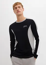 Langermet shirt i elastisk bomullsmiks, Slim Fit, bonprix