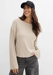Oversized topp i lett viskose-/elastanmiks, bonprix