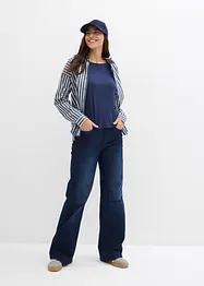 Oversized topp i lett viskose-/elastanmiks, bonprix