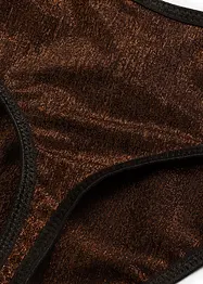 Stringtruse med høy midje i glittermateriale, bonprix