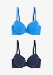 Vattert BH med spiler og økologisk bomull (2-pack), bonprix