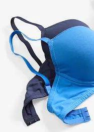 Vattert BH med spiler og økologisk bomull (2-pack), bonprix