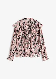 Chiffonbluse med volanger, bonprix