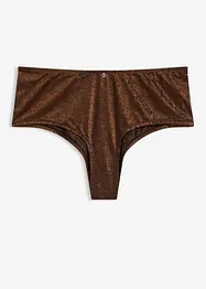 Brazilian-truse med høy midje i glittermateriale, bonprix