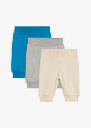 Joggebukse i økologisk bomull (3-pack), bonprix