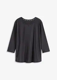 Myk topp i funksjonsmateriale med 3/4-lange ermer, hurtigtørkende, bonprix