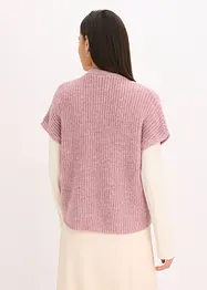 Strikkevest med dekorative knapper og ullandel, bonprix