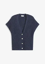 Strikkevest med dekorative knapper, bonprix
