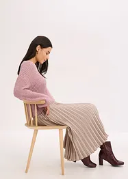 Kort strikkejakke med glittergarn og ullandel, bonprix