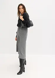 Satengbluse med blondebånd, bonprix