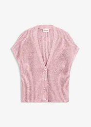 Strikkevest med dekorative knapper og ullandel, bonprix