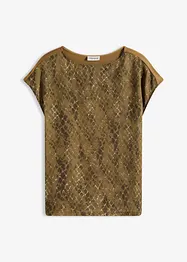 Topp i vevd miks, bonprix