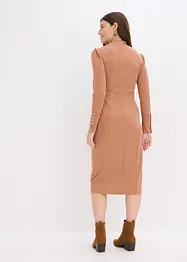 Ribbet jerseykjole i viskosemiks, bonprix