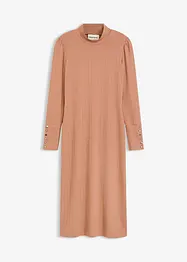 Ribbet jerseykjole i viskosemiks, bonprix