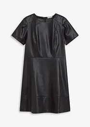 Kort kjole i imitert skinn, bonprix