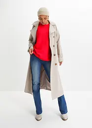 Oversized, ribbestrikket genser i viskosemiks, bonprix