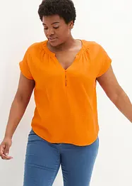 Blusetopp av musselin i 100% bomull, bonprix