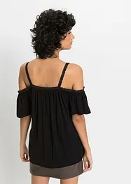 Cold shoulder-topp i myk viskose, bonprix