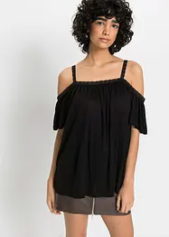 Cold shoulder-topp i myk viskose, bonprix