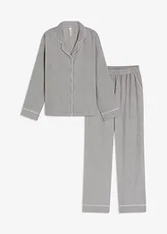 Pyjamas i vevd flanell med fiskebensmønster, bonprix