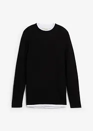 Gensere i 2-i-1-stil med bomull, bonprix