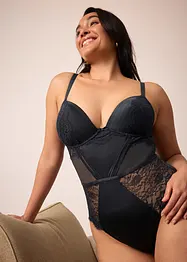 Stringbody i materiale med glans, bonprix