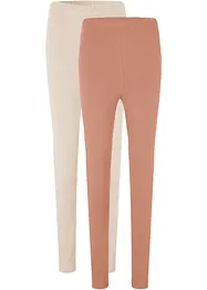 Leggings i lang modell (2-pack), bonprix