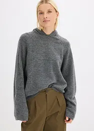 Strikket hoodie, bonprix