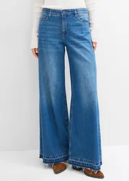 Wide Leg-jeans Mid Waist, komfortlinning, bonprix
