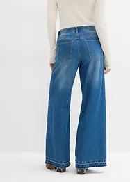 Wide Leg-jeans Mid Waist, komfortlinning, bonprix
