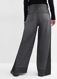 Wide Leg-Jeans High Waist med innfelling, bonprix