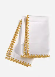 Tøyservietter i økologisk bomull med glanset bord (4-pack), bonprix