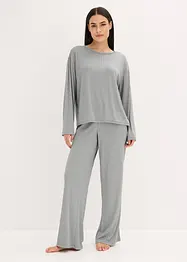 Pyjamas av myk pointelle-jersey, bonprix