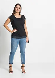 Boxy topp i bomull, bonprix