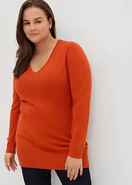Lang basic-genser med V-hals, bonprix