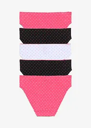 Truse i myk bomull med satengsløyfe (5-pack), bonprix